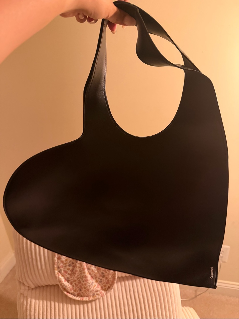 Coperni Black Heart-Shaped Shoulder Bag